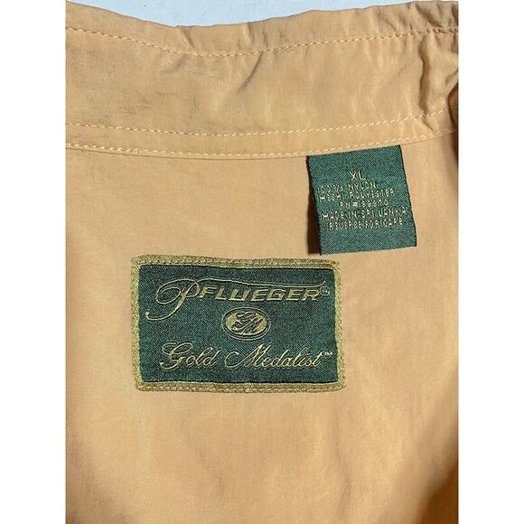 Pflueger Gold Medalist Shirt Men's Extra Large Orange Button-Up Short Sleeve - Picture 3 of 7